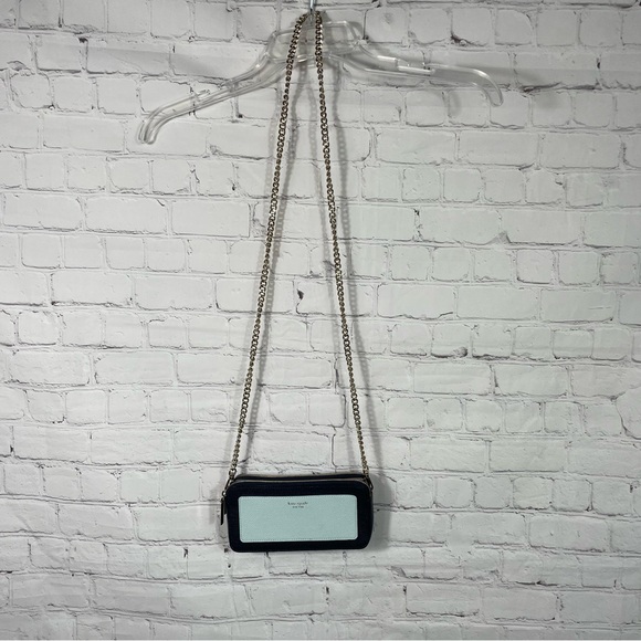 Kate Spade Margaux Double Zip Mini Crossbody Blue/Dark Blue - Picture 2 of 11